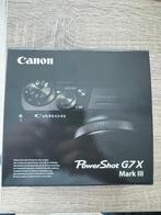 CANON PowerShot G7X Mark III 3 Nieuw in SEAL met BON, Ophalen, 21 Megapixel, Canon, 8 keer of meer