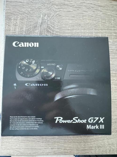 CANON PowerShot G7X Mark III 3 Nieuw in SEAL met BON, Audio, Tv en Foto, Fotocamera's Digitaal, Canon, 8 keer of meer, Ophalen