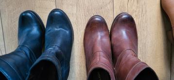 Leren laarsjes 4 paar,  maat 38  beschikbaar voor biedingen