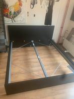 Zwart Bedframe 180x200 z.g.a.n., Zwart, Tweepersoons, Ophalen of Verzenden, Zo goed als nieuw