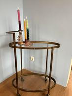 Glazen drankkar serveerwagen, Huis en Inrichting, Ophalen, 50 tot 100 cm, Zo goed als nieuw, Glas