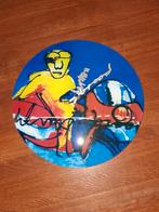 Glazen Klok Herman Brood Tekening, Ophalen of Verzenden, Gebruikt, Analoog, Wandklok