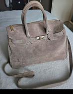 Echt leren suede tas taupe, Ophalen of Verzenden, Nieuw, Bruin, Handtas