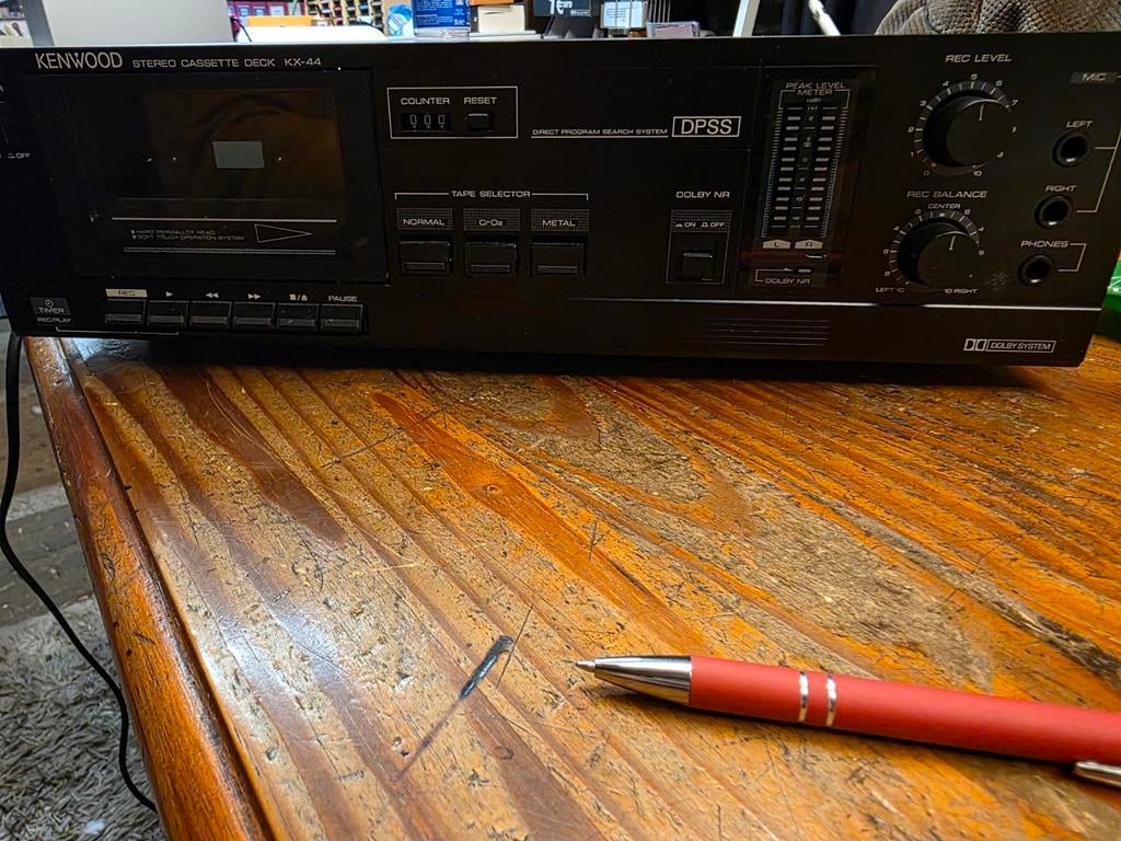 Tapedeck-cassette speler kenwood kx44, Audio, Tv en Foto, Cassettedecks, Ophalen of Verzenden, Kenwood