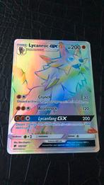 Lycanroc GX Rainbow Rare Burning Shadows Pokemon kaart, Ophalen of Verzenden, Gebruikt, Losse kaart
