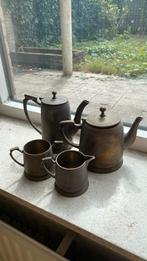Antieke Koffie / thee set koper tin messing? Retro antiek, Antiek en Kunst, Antiek | Tin, Ophalen of Verzenden