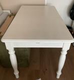 Eettafel 140 cm tot 180 cm, verlengbaar, wit, grenenhout, Ophalen, Gebruikt, 50 tot 100 cm, 150 tot 200 cm