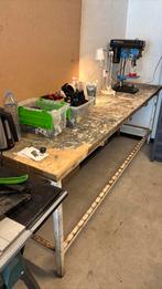 Werkbank 2500 x 600 mm met stalen onderstel, Ophalen of Verzenden, Zo goed als nieuw, 170 cm of meer