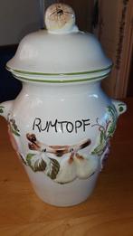 3 rumtopf potten 2x aardewerk en 1x glas, Verzenden, Overige materialen, Pot, Bus of Blik