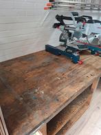 Oude Werkbank - 124x83x94 cm, Doe-het-zelf en Verbouw, Werkbanken, Ophalen