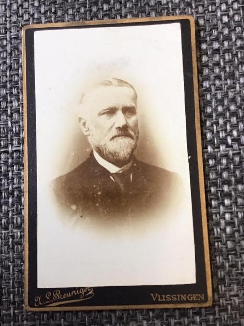 CDV, Man, A.L. Preuniger, Zierikzee, Carte de Visite 6, Verzamelen, Foto's en Prenten, Gebruikt, Foto, Voor 1940, Ophalen of Verzenden