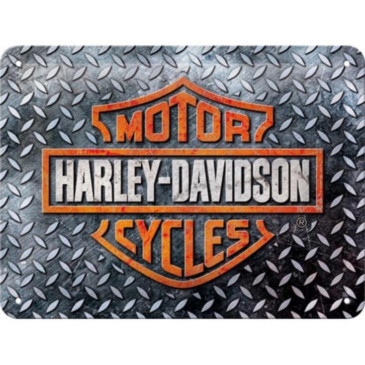 Harley Davidson Motorcycles relief reclamebord van metaal, Verzamelen, Automerken, Motoren en Formule 1, Nieuw, Auto's, Verzenden
