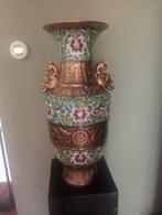 Emaille Cloisonne bronzen messing vaas 63 Chinese Draken, Antiek en Kunst, Ophalen