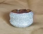 Massieve gouden band ring met diamanten 1,00kt, certALGT, Ophalen of Verzenden, Met edelsteen, Dame, Goud