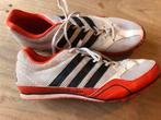Adidas Spikes,maat 43 1/3, wit met oranje, Ophalen of Verzenden, Gebruikt, Spikes, Adidas