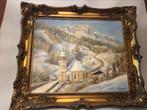 Schilderij “sneeuw landschap”, Antiek en Kunst, Ophalen