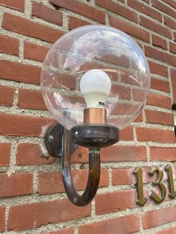 koper BUITENLAMP koperkleur bol glas | zo goed als nieuw beschikbaar voor biedingen