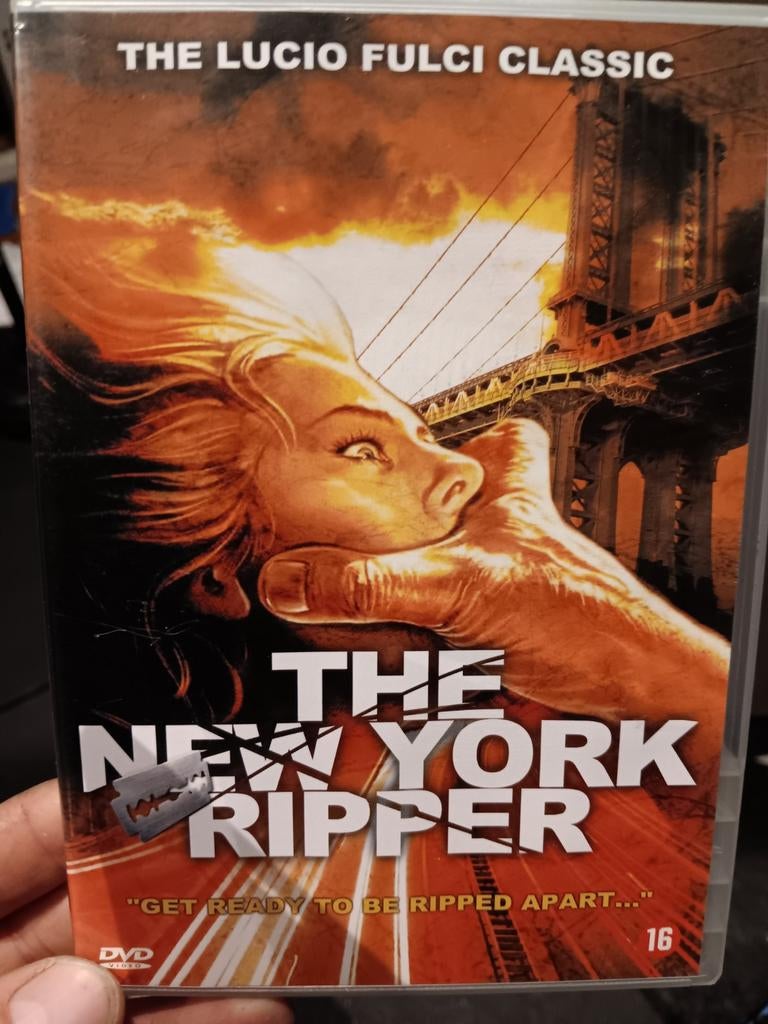 The new york ripper dvd horror lucio fulci, Vanaf 16 jaar, Ophalen of Verzenden, Zo goed als nieuw, Overige genres