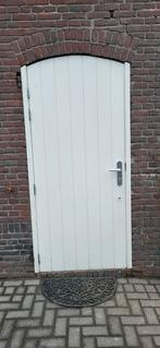 Houten Buitendeur / Schuurdeur, Doe-het-zelf en Verbouw, Deuren en Horren, Ophalen, Gebruikt, Buitendeur, 200 tot 215 cm