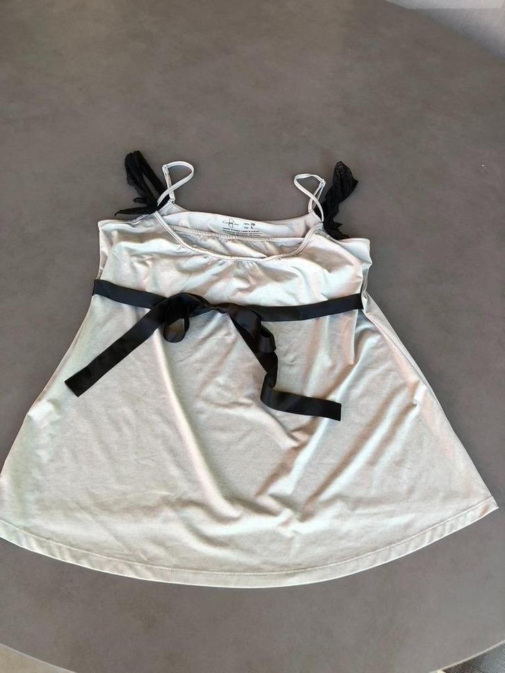 Grijs/zwarte Cache Coeur top, maat S, Kleding | Dames, Tops, Zo goed als nieuw, Maat 36 (S), Grijs, Zonder mouw, Verzenden