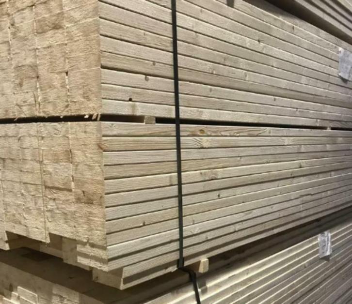 6 meter lange geschaafde en gedroogde vuren houten balken!, Doe-het-zelf en Verbouw, Hout en Planken, Nieuw, Balk, Vuren, 300 cm of meer