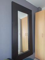 Rechthoekige spiegel met zwarte houten rand, 75 tot 100 cm, 150 tot 200 cm, Rechthoekig, Zo goed als nieuw