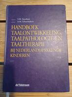 Handboek taalontwikkeling, taalpathologie en taaltherapie, Ophalen of Verzenden, Beta, Zo goed als nieuw, HBO