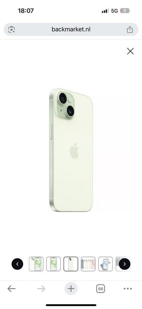 Bijna nieuw iPhone 15,  128gb, 09/2024, groen, Telecommunicatie, Mobiele telefoons | Hoesjes en Frontjes | Apple iPhone, Zo goed als nieuw