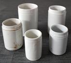 5 Zalfpotjes - Adv S 025, Antiek en Kunst, Ophalen of Verzenden