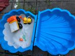 Zandschelp zgan met zand en speelgoed, Ophalen, Zo goed als nieuw