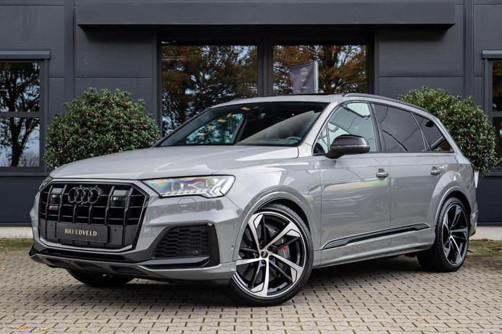 Audi SQ7 4.0 TFSI quattro 7p Keramisch, Nardo grey, 2022, Auto's, Audi, Te koop, SQ7, 4x4, ABS, Achteruitrijcamera, Adaptive Cruise Control