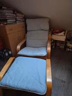 Ikea stoel Poang met voetenbank, Ophalen, Gebruikt, Blauw, Eén