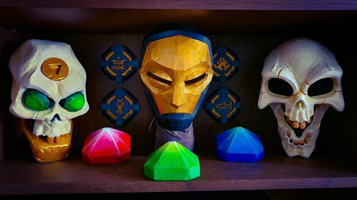 Custom handgeschilderde 3D prints voor cosplay of larp, Hobby en Vrije tijd, Kostuums, Theaterbenodigdheden en LARP, Zo goed als nieuw