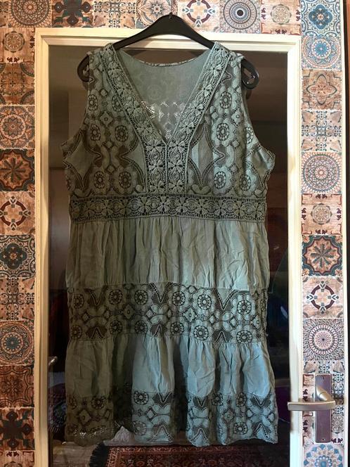 Mooie Ibiza mini jurk/tuniek maat 46 nu voor 19,99€, Kleding | Dames, Jurken, Zo goed als nieuw, Maat 46/48 (XL) of groter, Groen