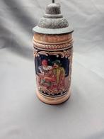 Vintage Bierpul met Tinnen Deksel, Antiek en Kunst, Antiek | Keramiek en Aardewerk, Ophalen of Verzenden