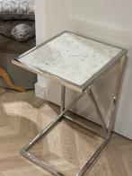 Eichholtz Bijzettafel Aanschuiftafel, Minder dan 55 cm, Metaal of Aluminium, Vierkant, Zo goed als nieuw