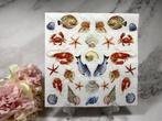 Knutsel servetten schelpen krab garnaal vissen Z13, Ophalen of Verzenden, Nieuw, Materiaal