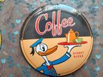 Emaille reclamebord Donald mickeys koffie, Ophalen of Verzenden, Gebruikt, Reclamebord