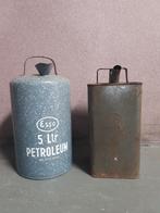 esso bus 5 liter petroleum grijs antiek, Antiek en Kunst, Ophalen of Verzenden