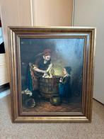 19e eeuws genretafereel: Vrouw met kind, Antiek en Kunst, Ophalen