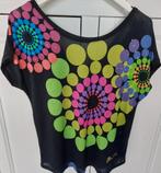 Desigual zwart shirt top met fleurige print mt M, Ophalen of Verzenden, Zo goed als nieuw, Maat 38/40 (M), Zwart