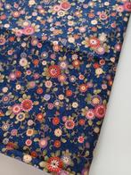 Lap stof blauw bloemetjes nieuw patchwork, Hobby en Vrije tijd, Stoffen en Lappen, Blauw, Nieuw, Ophalen of Verzenden, 30 tot 120 cm