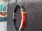 Nieuw mooie heren armband met amber, Sieraden, Tassen en Uiterlijk, Ringen, Ophalen of Verzenden, Nieuw