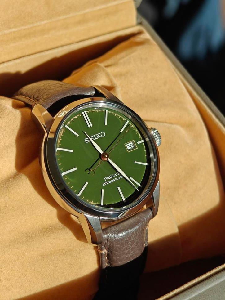 Seiko Presage "Urushi lacquer green dail" SPB407JC JDM, Sieraden, Tassen en Uiterlijk, Horloges | Heren, Zo goed als nieuw, Polshorloge