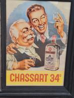 Oude Chassart reclame poster in lijst., Verzamelen, Merken en Reclamevoorwerpen, Ophalen, Reclamebord, Gebruikt, .