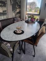 marmerlook tafel, Huis en Inrichting, Tafels | Eettafels, Ophalen, Gebruikt