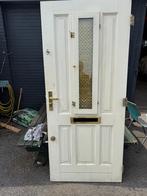 Bijzonder mooie Hardhouten voordeur Geheel compleet, Ophalen, Gebruikt, 80 tot 100 cm, Glas