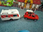 Auto met caravan van Playmobil., Ophalen of Verzenden, Zo goed als nieuw