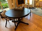 eettafel zwart, Huis en Inrichting, Tafels | Eettafels, Ophalen, Gebruikt, Rond, Vijf personen of meer