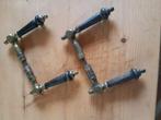 2 sets deurklinken eind 1800, Doe-het-zelf en Verbouw, Hang- en Sluitwerk, Ophalen of Verzenden, Gebruikt, Koper of Messing, Klink of Kruk